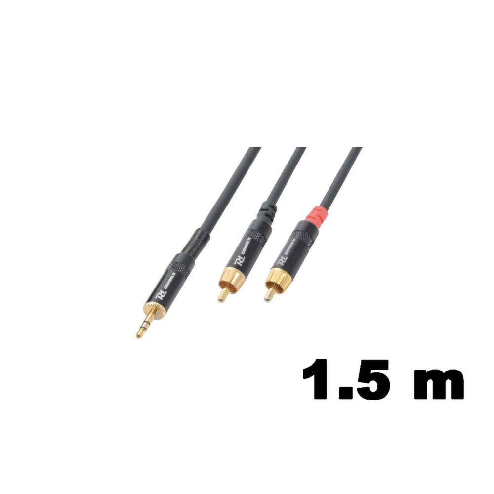 PD Connex CX85-1,5 sztereo jelkábel (3,5 mm Jack - 2x RCA) - (1,5 m)