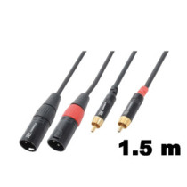 PD Connex CX66-1,5 sztereo jelkábel  (2x XLR papa - 2x RCA) - (1,5 m)