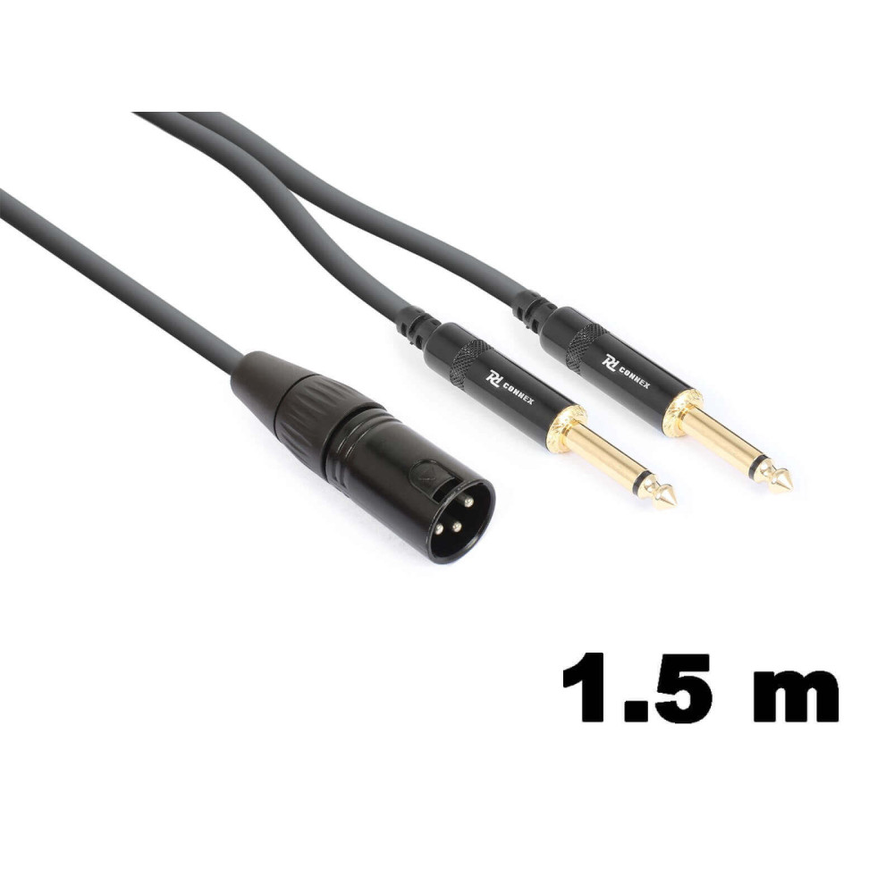 PD Connex CX56-1,5 sztereo jelkábel (XLR papa - 2×6,3 mm Jack) - (1,5 m)