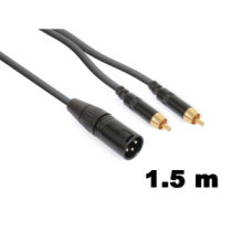 PD Connex CX58-1,5 sztereo jelkábel (XLR papa - 2x RCA) - (1,5 m)