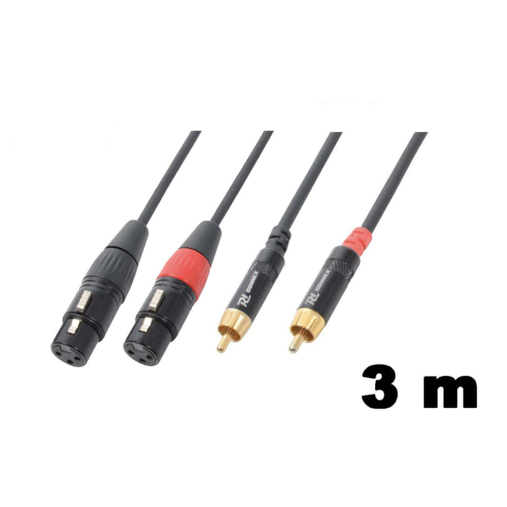 PD Connex CX68-3 sztereo jelkábel  (2x XLR mama - 2x RCA papa) - (3 m)