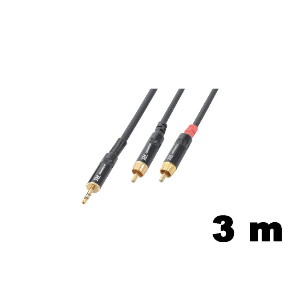 PD Connex CX85-3 sztereo jelkábel (3,5 mm Jack - 2x RCA) - (3 m)