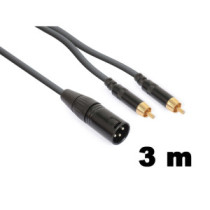 PD Connex CX58-3 sztereo jelkábel (XLR papa - 2x RCA) - (3 m)