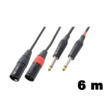 PD Connex CX64-6 sztereo jelkábel  (2x XLR papa - 2×6,3 mm Jack) - (6 m)