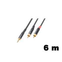 PD Connex CX85-6 sztereo jelkábel (3,5 mm Jack - 2x RCA) - (6 m)