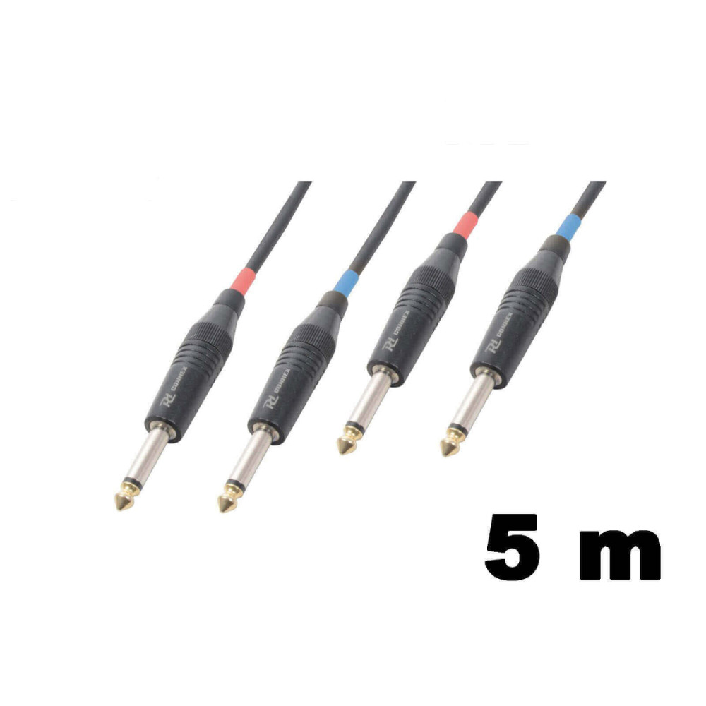 PD Connex CX72-5 sztereo jelkábel (2×6,3 mm Jack - 2×6,3 mm Jack) - (5 m)