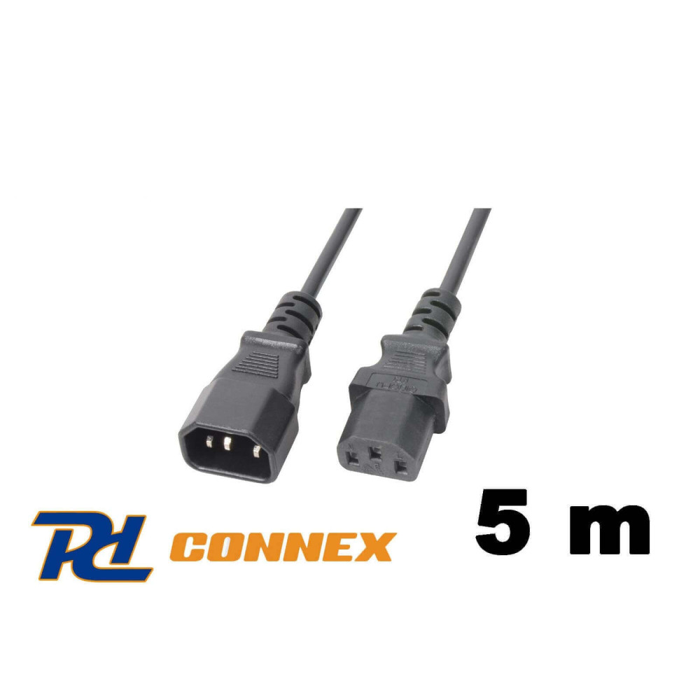 PD Connex CX18 230V tápkábel hosszabbító 5m (IEC C14 - IEC C13)