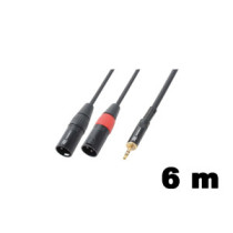 PD Connex CX70-6 sztereo jelkábel (3,5 mm Jack - 2x XLR papa) - (6 m)