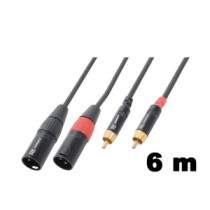 PD Connex CX66-6 sztereo jelkábel  (2x XLR papa - 2x RCA) - (6 m)