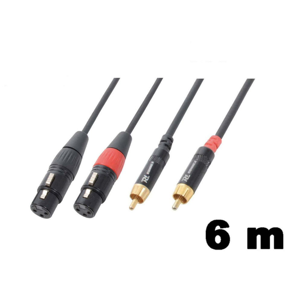 PD Connex CX68-6 sztereo jelkábel  (2x XLR mama - 2x RCA papa) - (6 m)