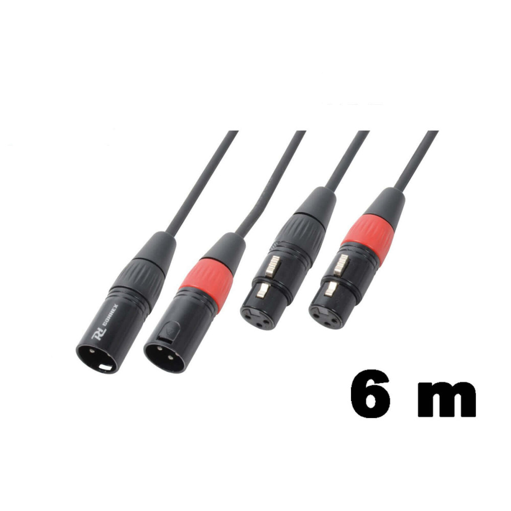 PD Connex CX60-6 sztereo jelkábel (2x XLR mama - 2x XLR papa) - (6 m)