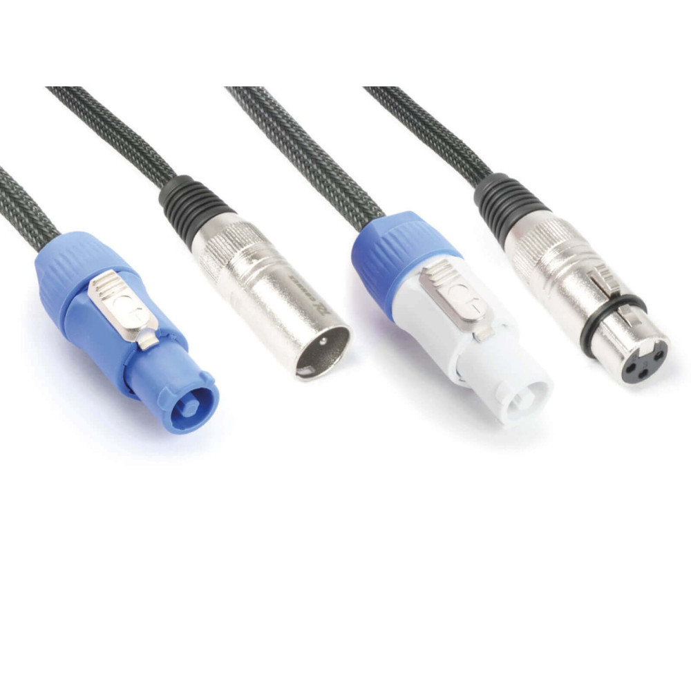 PD Connex CX05-1,5m AUDIO Jel&Táp Hosszabbító Kombikábel (XLR + PowerCon)