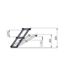 Power Dynamics Deck750 állítható színpad lépcső (40-60 cm)