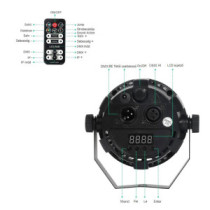 Thunder LPB-121 (12x1W) Mini LED PAR fényeffekt + DMX + TÁVIRÁNYÍTÓ + AKKU