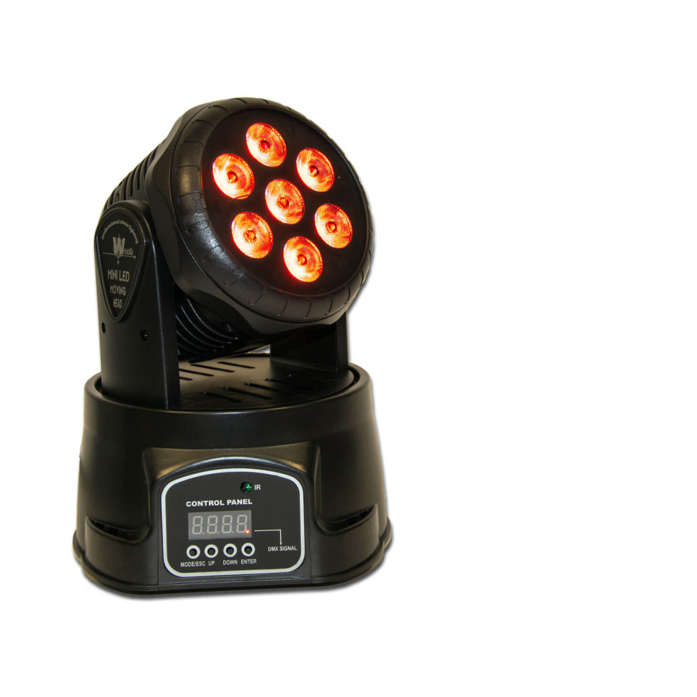 Thunder MHD-10WB Wash Robotlámpa, 7X10W (QUAD Multicolor LED) Sound, DMX, Auto