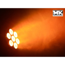 Thunder MHW-10W Wash Robotlámpa, 7X10W (QUAD Multicolor LED) Sound, DMX, Auto - FEHÉR
