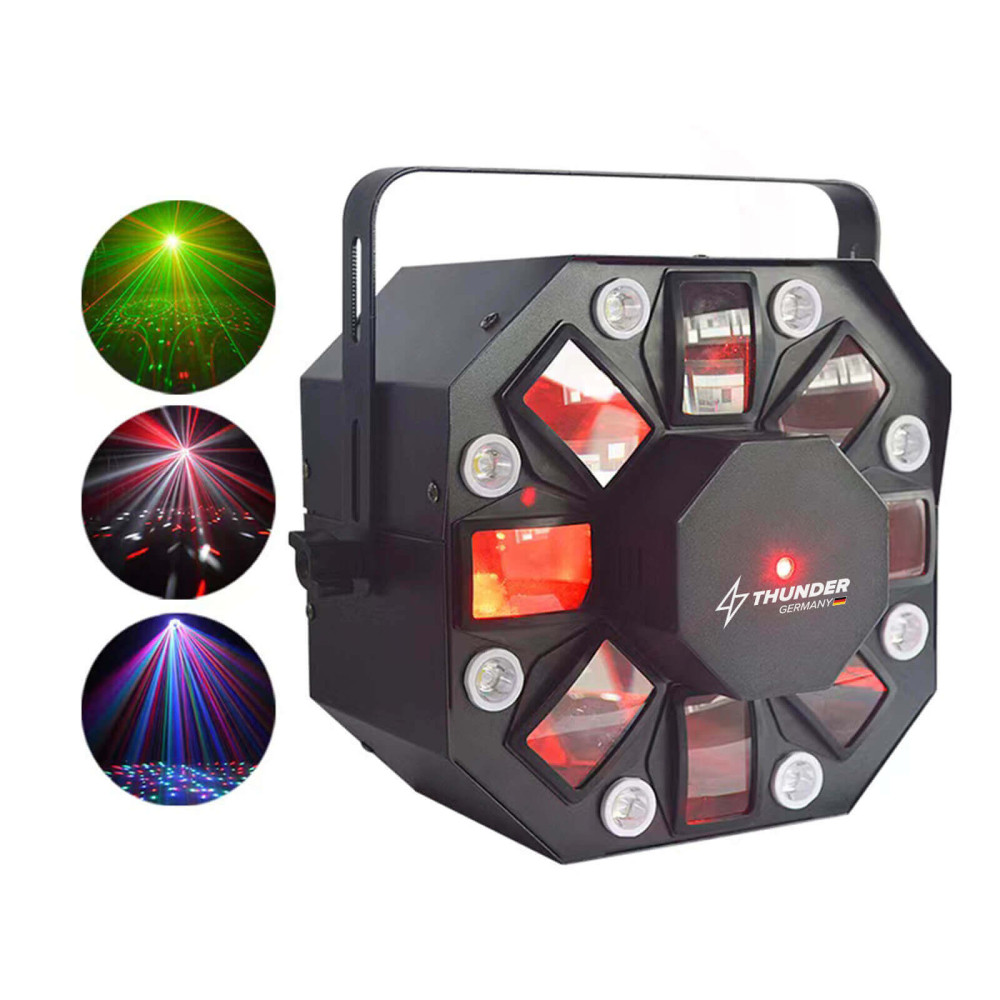 Thunder MX-840 8 Optikás fényeffekt, +Stroboszkóp, +Lézer, +DMX