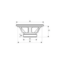 Thunder PA12-XP1B hangszóró 350W, 8 Ohm, lemez kosár (12" - 30 cm)