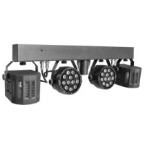 Thunder PARTYBAR407 2x RGB LED PAR + 2x RGBW Derby fényeffekt szett