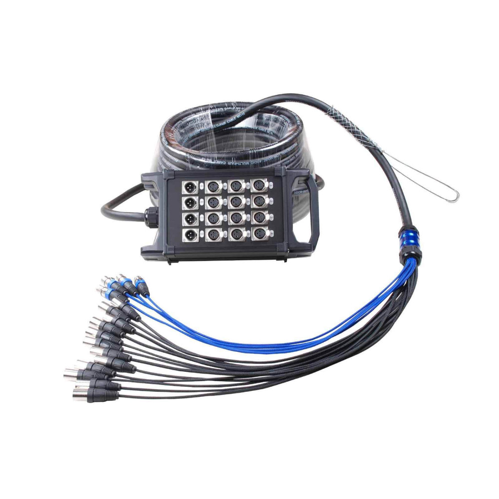 Thunder SB124K30 Alumínium Stage box / Csoportkábel 16 (12 + 4 csatorna, 30 m kábel)