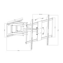 Thunder WALLSET-90 NAGYMÉRETŰ TV és monitor KONZOL, 60-100"