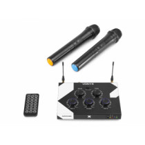 Vonyx AV510 karaoke keverő, fekete + VISSZHANG EFFEKT + 2 db Mikrofon