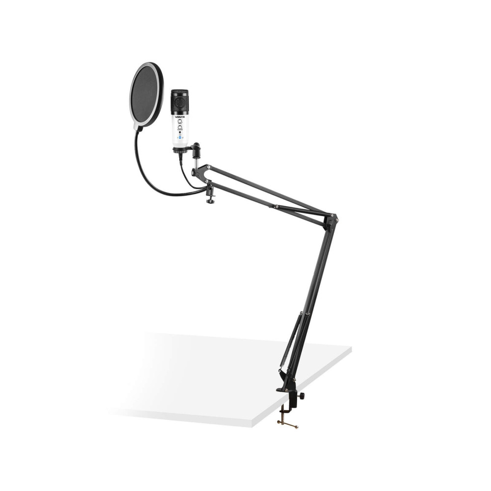Vonyx CMS320W stúdió mikrofon szett fehér +USB +Visszhang effekt