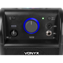 Vonyx SBS50B akkumulátoros hordozható hangfal 50W (1xMik + Bluetooth + LED Ball) - fekete