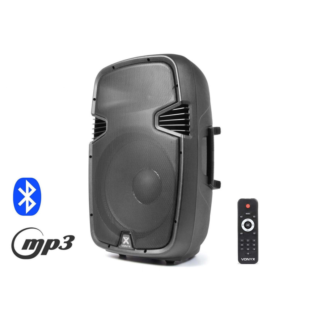 Vonyx SPJ-1500ABT MP3 400/800W (15") aktív hangfal (MP3 + Bluetooth)
