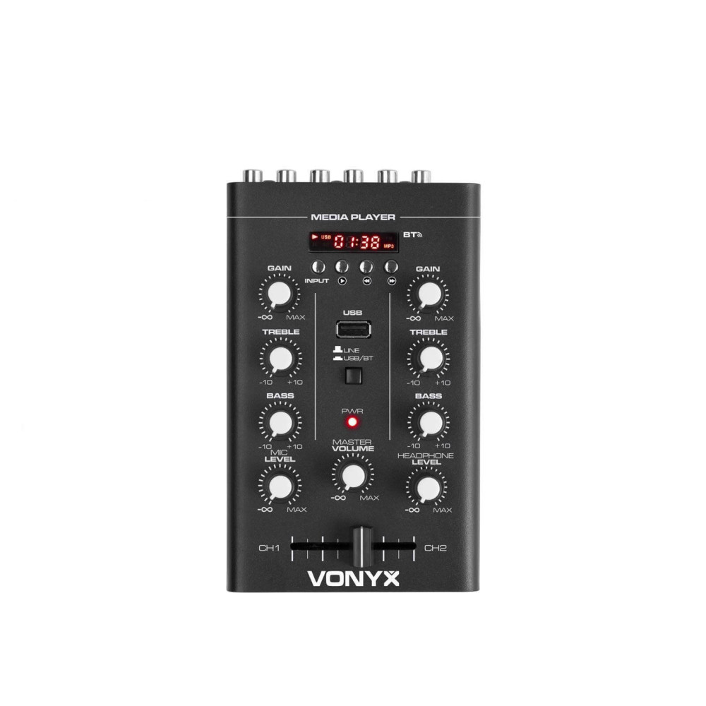 Vonyx STM-500BT 2+1 csatornás DJ, karaoke keverő (USB + Bluetooth)