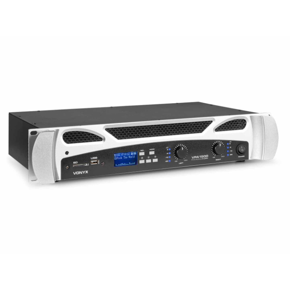 Vonyx VPA1500 végfok erősítő 2x750W, Bluetooth + REC felvétel