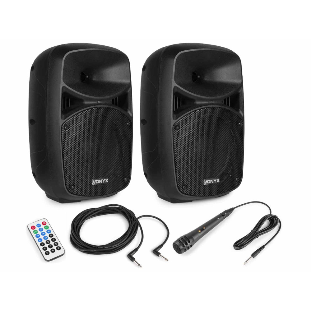 Vonyx VPS082A 400W (8") aktív + passzív hangfal szett (MP3 + BLUETOOTH)