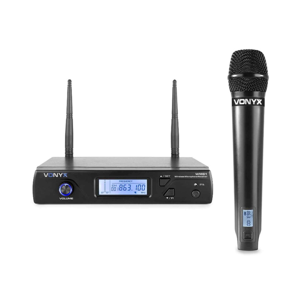 Vonyx WM61 Rádiós Mikrofon vevő UHF + Kézi mikrofon UHF