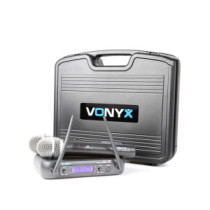 Vonyx WM-73 UHF rádiós mikrofon (2 db KÉZI mikrofon) + Koffer