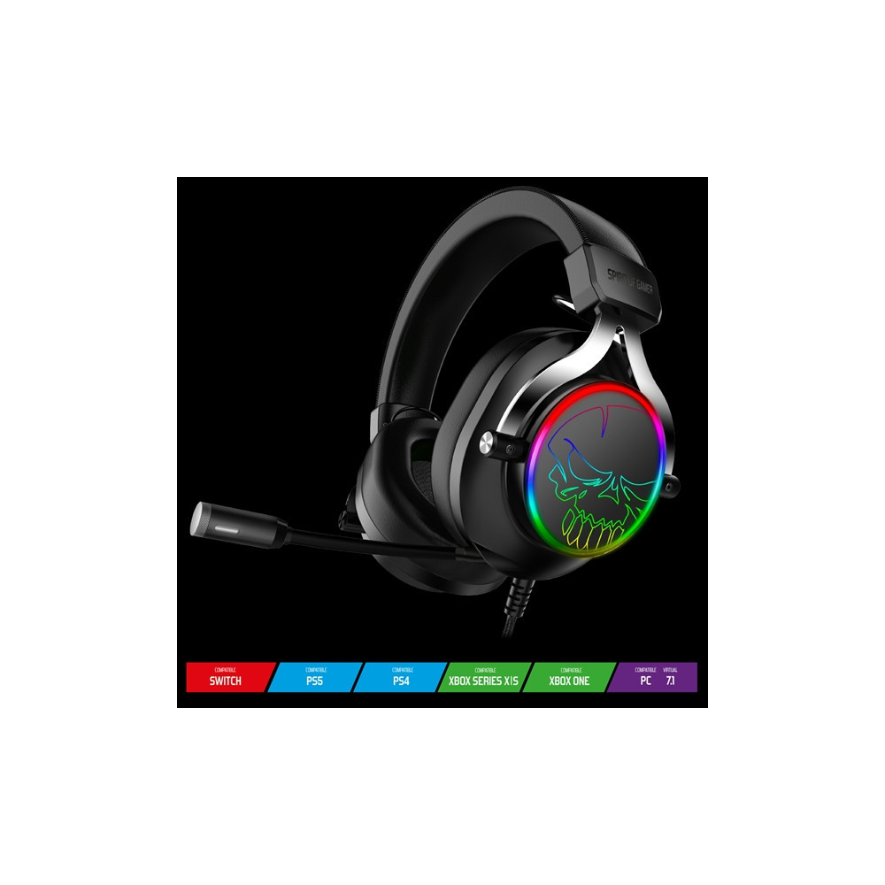 HKM-Spirit of Gamer MIC-XH600 7.1 fekete RGB  Headset