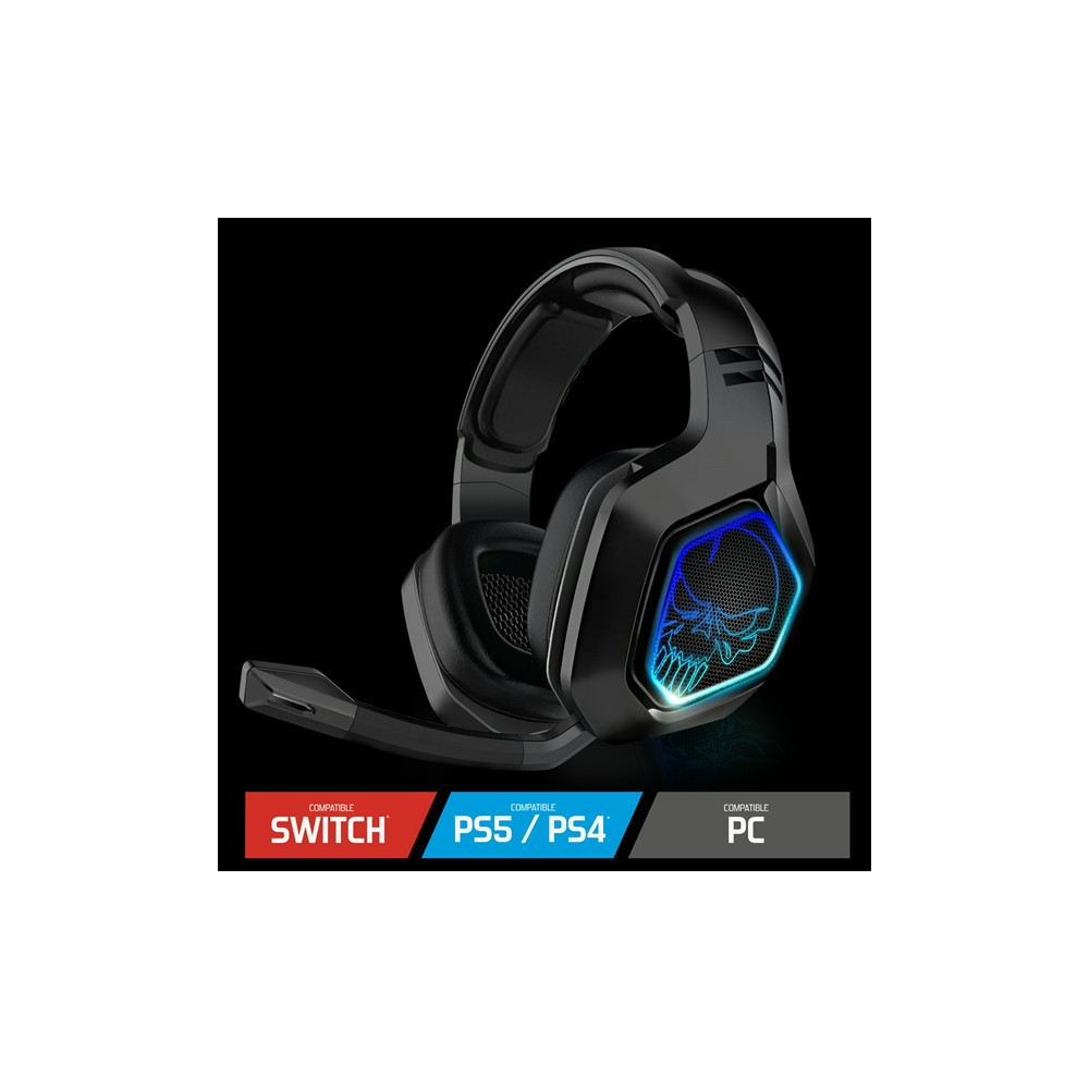 HKM-Spirit of Gamer MIC-XH900 fekete RGB Wireless  Headset