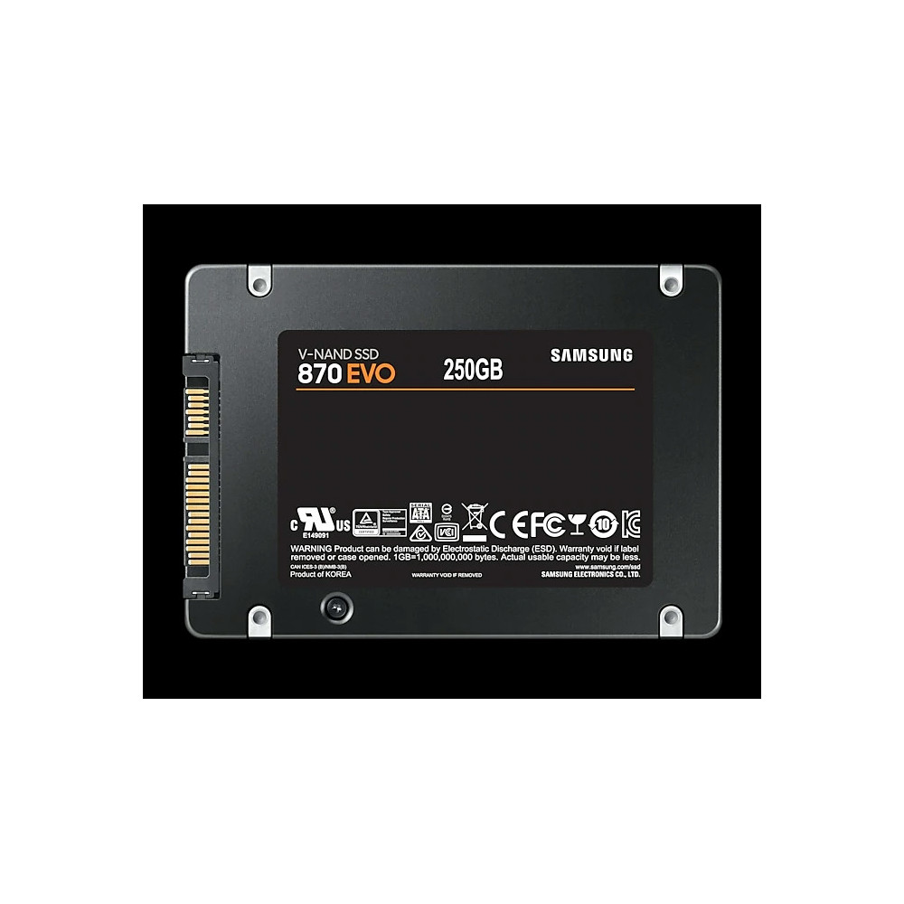 SSD- 250GB Samsung 870 Evo SATA3 2,5" 3D NAND Basic SSD MZ-77E250B/EU