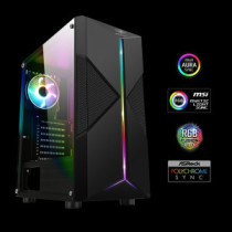 HZS-Spirit of Gamer CLONE 3 RGB fekete ablakos táp nélküli ház