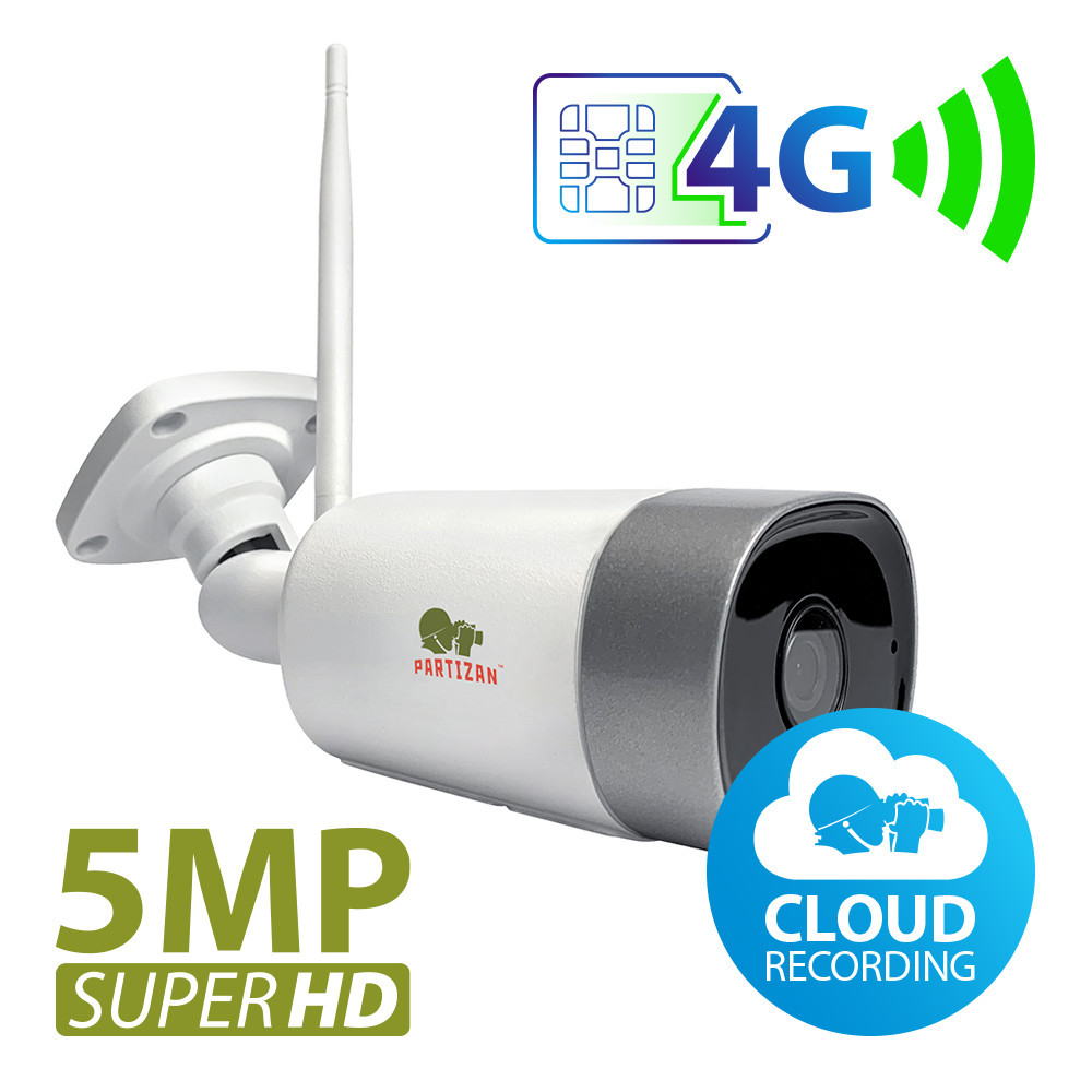 Partizan 5.0MP IP camera Cloud Bullet IPO-5SP 4G