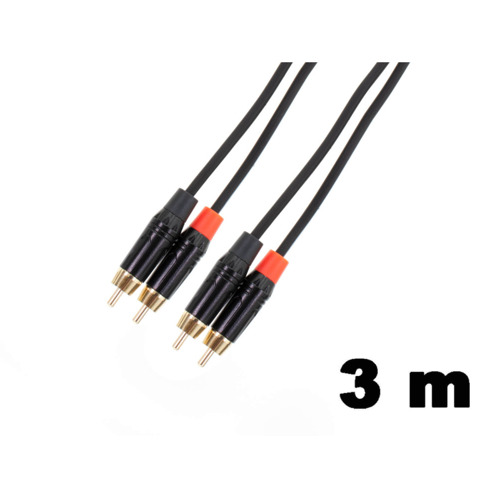 Thunder YC833-3 Sztereo jelkábel (2x RCA - 2x RCA) - (3m)