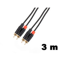 Thunder YC833-3 Sztereó jelkábel (2x RCA - 2x RCA) - (3m)