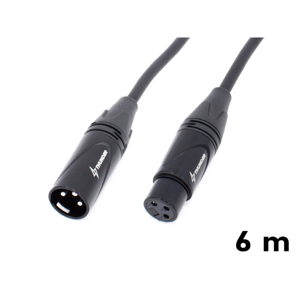 Thunder MC199-6 Jelkábel (XLR mama - XLR papa) - 6m