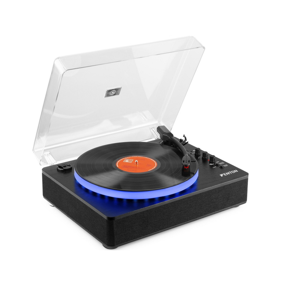 Fenton RP162LED Bakelit lemezjátszó (Bluetooth kimenet, bemenet/USB/RCA) - Fekete