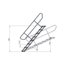 Thunder Germany STX750 állítható színpad lépcső (100-180 cm)