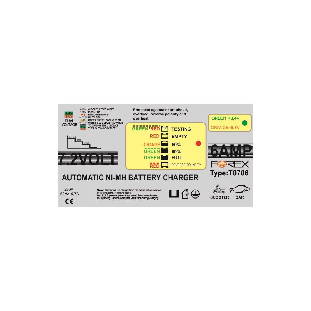 Forex T0706B Akkumulátortöltő