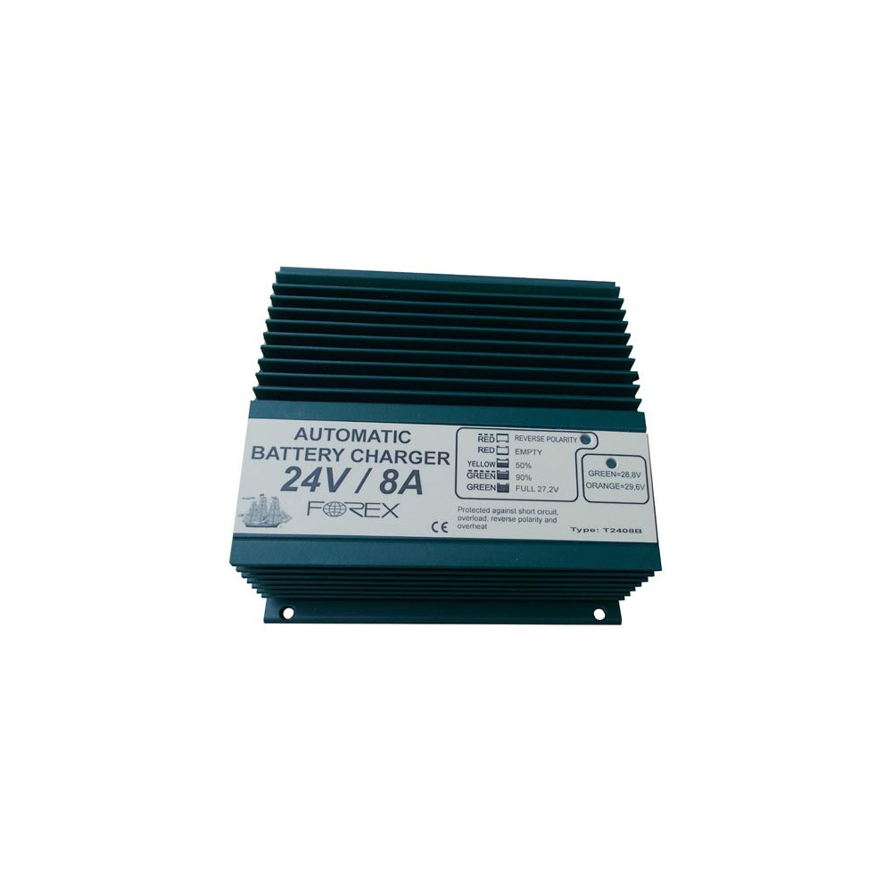 Forex T2408B-3P Akkumulátortöltő 24V/8A (3 pólusú csatlakozós)