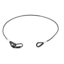 BeamZ SAF65B karabineres biztonsági kábel, fekete 95 cm x 5 mm - 65 kg