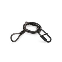 BeamZ SAF65B karabineres biztonsági kábel, fekete 95 cm x 5 mm - 65 kg