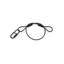 BeamZ SAF35 karabineres biztonsági kábel, fekete 35 cm x 3 mm - 30 kg
