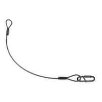 BeamZ SAF35 karabineres biztonsági kábel, fekete 35 cm x 3 mm - 30 kg